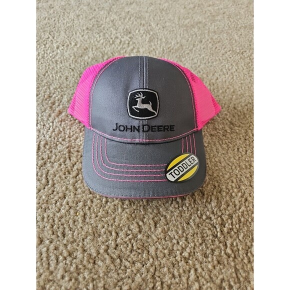 John Deere Other - John Deere Kids Toddler Neon Charcoal/Pink Trucker Hat NEW $28